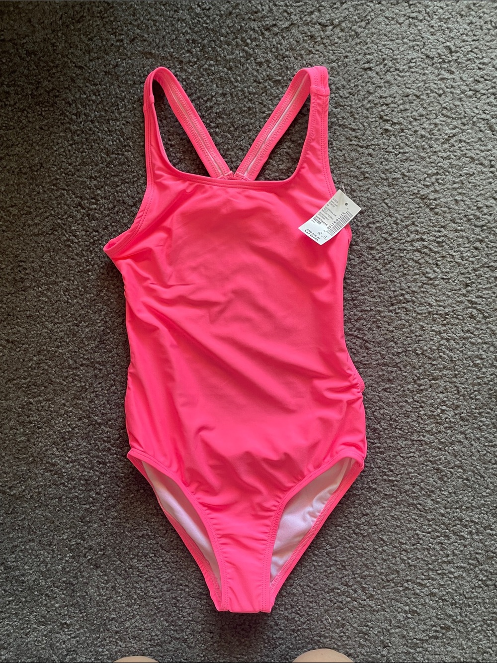Kids Neon Pink One-Piece Swimsuit-NWT